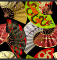 seamless pattern background japanese and chinese vector image