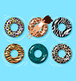 swimming ring woman summer time relaxing girl vector image vector image