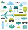 airplane party set - photobooth props vector image