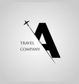capital a letter is inserted in paper slot vector image vector image