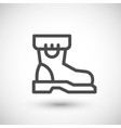 industrial boot line icon vector image