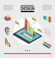 isometric infographic elements concept vector image
