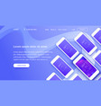 landing page concept with mobile phones vector image