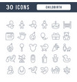 line icons childbirth vector image