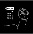 black lives matter poster banner with fist vector image