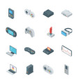 gaming gadgets icons vector image