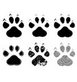 set paw print vector image