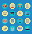 animal cage icons collection vector image vector image