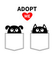 adopt me dont buy dog cat in pocket pet adoption vector image