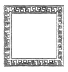 Blue greek wave and meander Royalty Free Vector Image