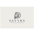 greek mythical satyr goat ram logo vector image