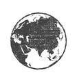 grunge texture gray world map globe transparent vector image