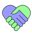 hand shake vector image vector image