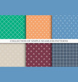 collection of simple seamless stylish patterns vector image