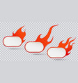 fire and flame sale tags set icon vector image
