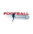 football a silhouette player isolated vector image