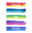 watercolor strokes vector image vector image