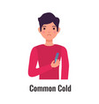 asthma common cold composition vector image vector image