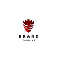 castle and shield logo design vector image