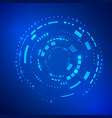 circle blue abstract technology background future vector image vector image