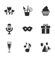party celebration birthday icons cocktail vector image