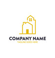 unique building logo template vector image