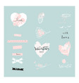 valentine s day set vector image