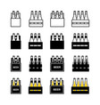 beer box icon set vector image