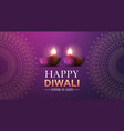 happy diwali traditional indian lights hindu vector image vector image