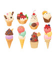 isolated ice cream 1 vector image vector image