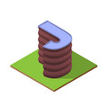 isometric building letter j form vector image vector image