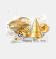 merry christmas and happy new year 2020 collage vector image vector image