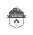 mountain camping logotype vector image