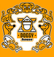 on the theme of dogs logo vector image
