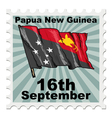 post stamp of national day papua new guinea vector image