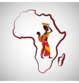 africa design map icon flat vector image