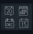 calendar doodle icons vector image vector image
