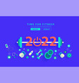 happy new year 2022 fitness concept workout vector image vector image