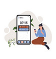 home screen on smartphone vector image vector image