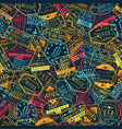 passport stamp seamless pattern travel background vector image vector image
