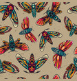 tattoos colorful seamless pattern vector image vector image