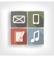 abstract social media bottons flat design vector image vector image