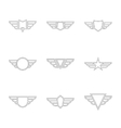 badge with wings vector image