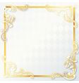 beautiful square rococo wedding frame vector image vector image