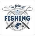 fishing emblem badge and design elements vector image