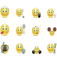 set of smiles outside interest vector image