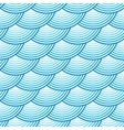 blue retro fish scales seamless pattern vector image