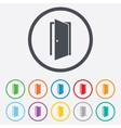 door sign icon enter or exit symbol vector image