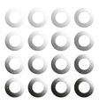 round shaped dotted objects stipple elements vector image