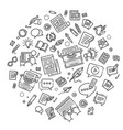 set of copywriting related line icons vector image vector image